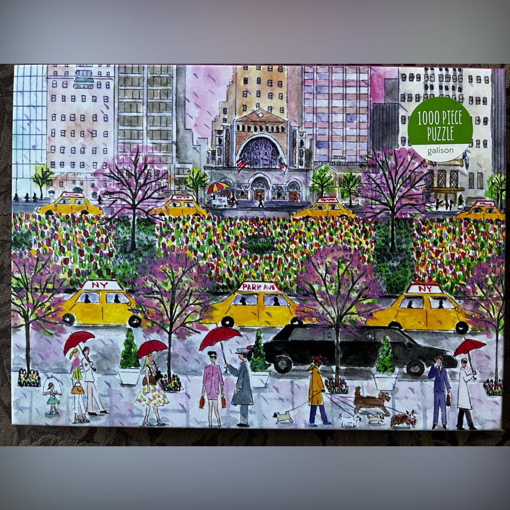 Galison Michael Storrings Spring on Park Avenue Puzzle - 1000 pieces